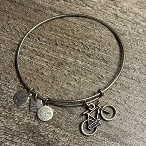 Alex and Ani Silver Bicycle Charm Bracelet